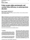 Folate receptor alpha autoimmunity and cerebral folate deficiency in autism spectrum disorders
